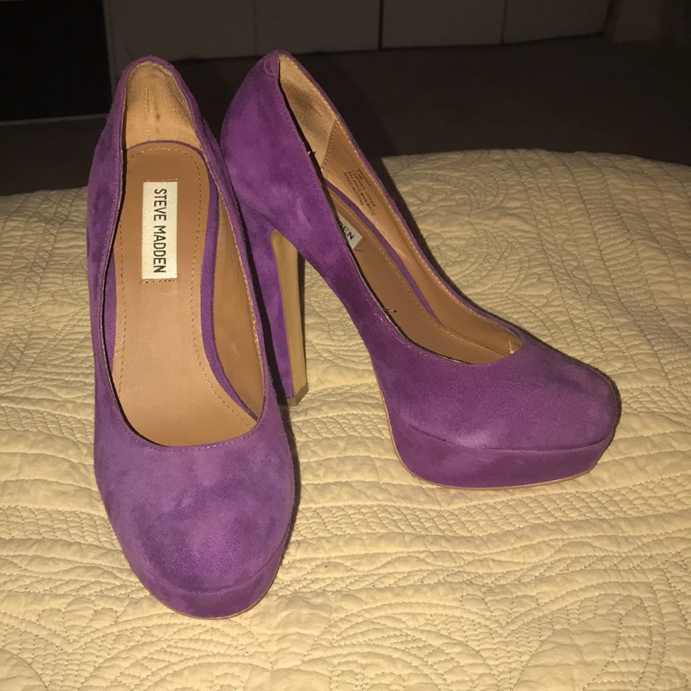 Purple Suede Heels